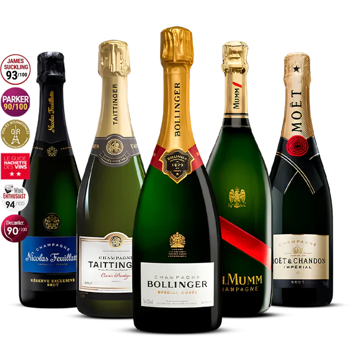 Pack 5 Champagnes de Maisons Prestigieuses 3.75l