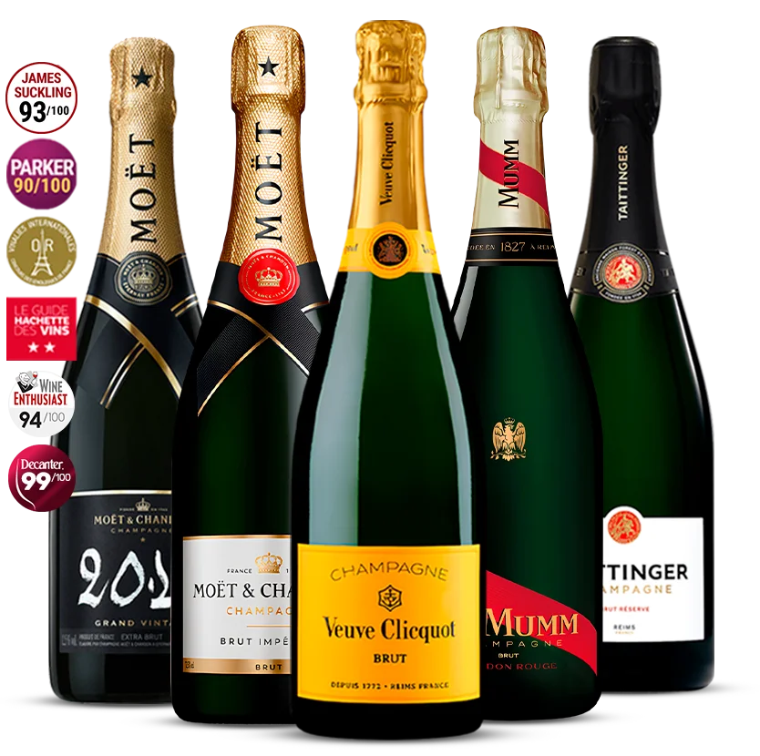 Pack 5 Champagnes de Grand Crus  3.75l